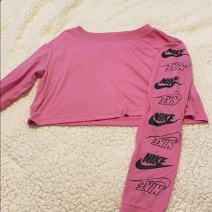 Cropped long sleeve Nike top